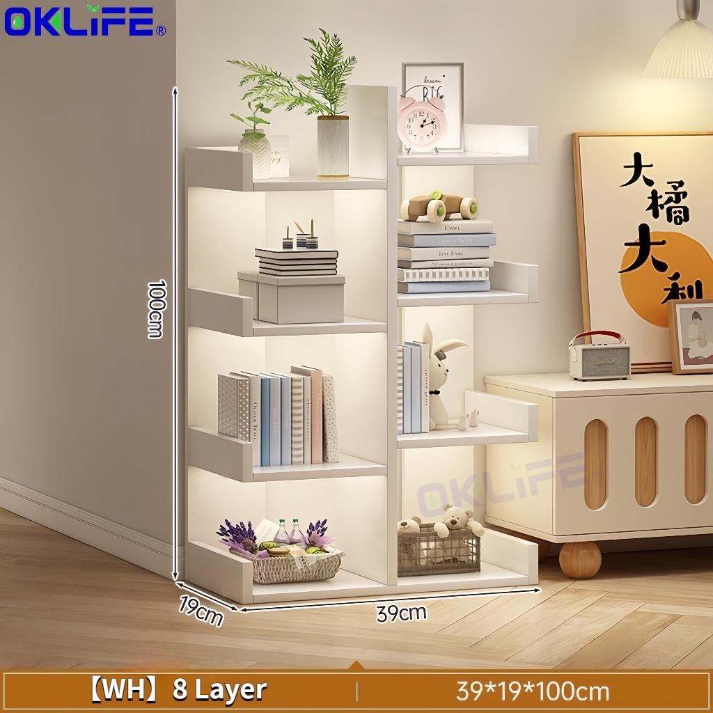 Narrow Floor-to-Ceiling Storage Bookshelf and Office Display Cabinet view 10