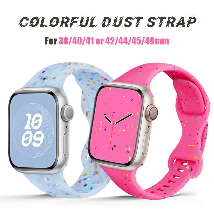 Original Silicone Strap Band Correa Breathable For Apple Watch 44mm 45mm 40mm 41mm 38 42mm iwatch Smart Watch series 9 8 SE 7 6 Ultra 2 49mm Shopee Singapore
