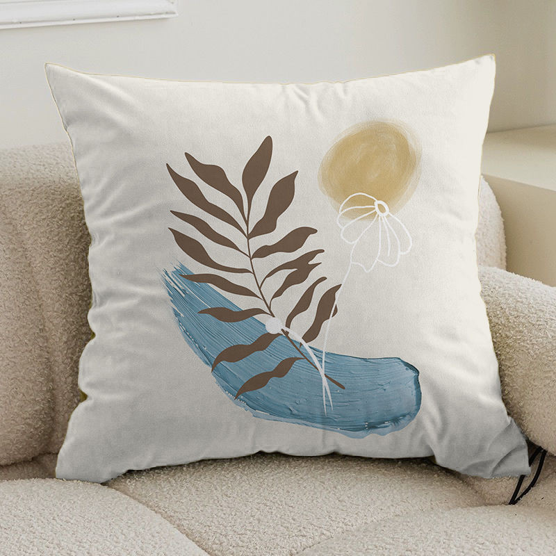 Small Fresh and Simple Suede Pillow Living Room Sofa Back Pillow Bedroom Bedside Pillow Case Waist Pillow Shopee Singapore
