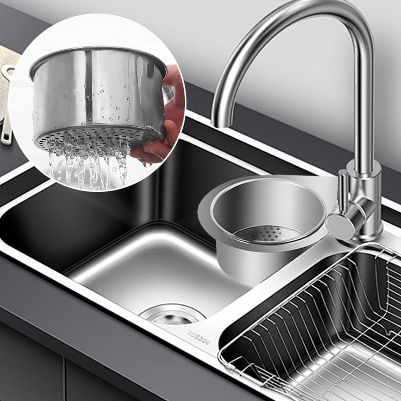 Küchenspülen-Siebkorb Aus Edelstahl – Edelstahl – Abtropfkorb – Abtropfkorb Mit Druckknopfmechanismus Gemusesiebkorb Fur Die Spule 91705324
