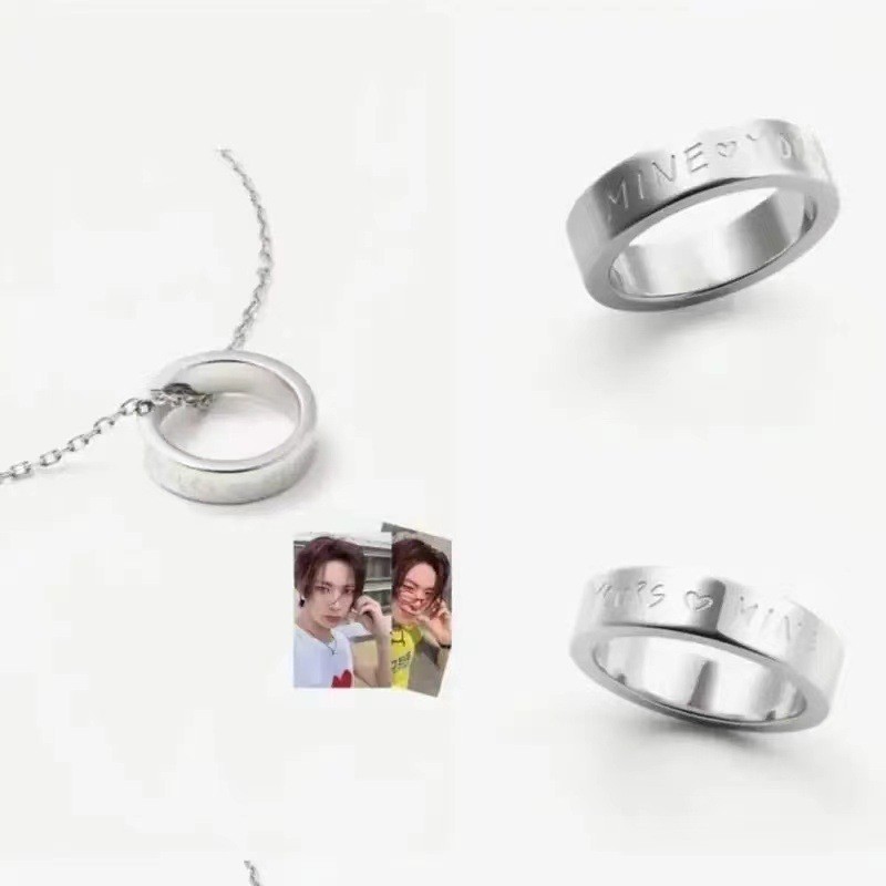 Kpop ENHYPEN Korean Wave Exquisite Ring Tail Ring Pendant Necklace