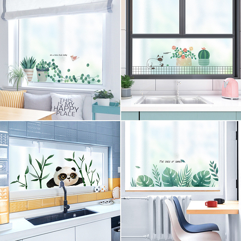 Plant Long Strip Window Paper Anti-glare Transparent Opaque Horizontal ...