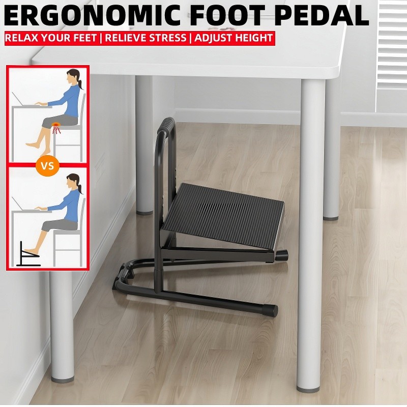 Height Adjustable Foot Rest for Ergonomic Under The Desk adjustangle ...