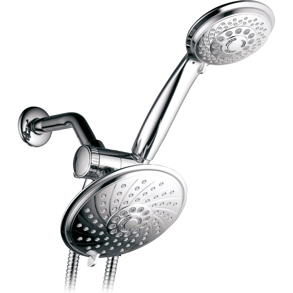 HotelSpa 30 Setting 6" Rainfall Shower Head and Handheld Shower Dual 3 ...