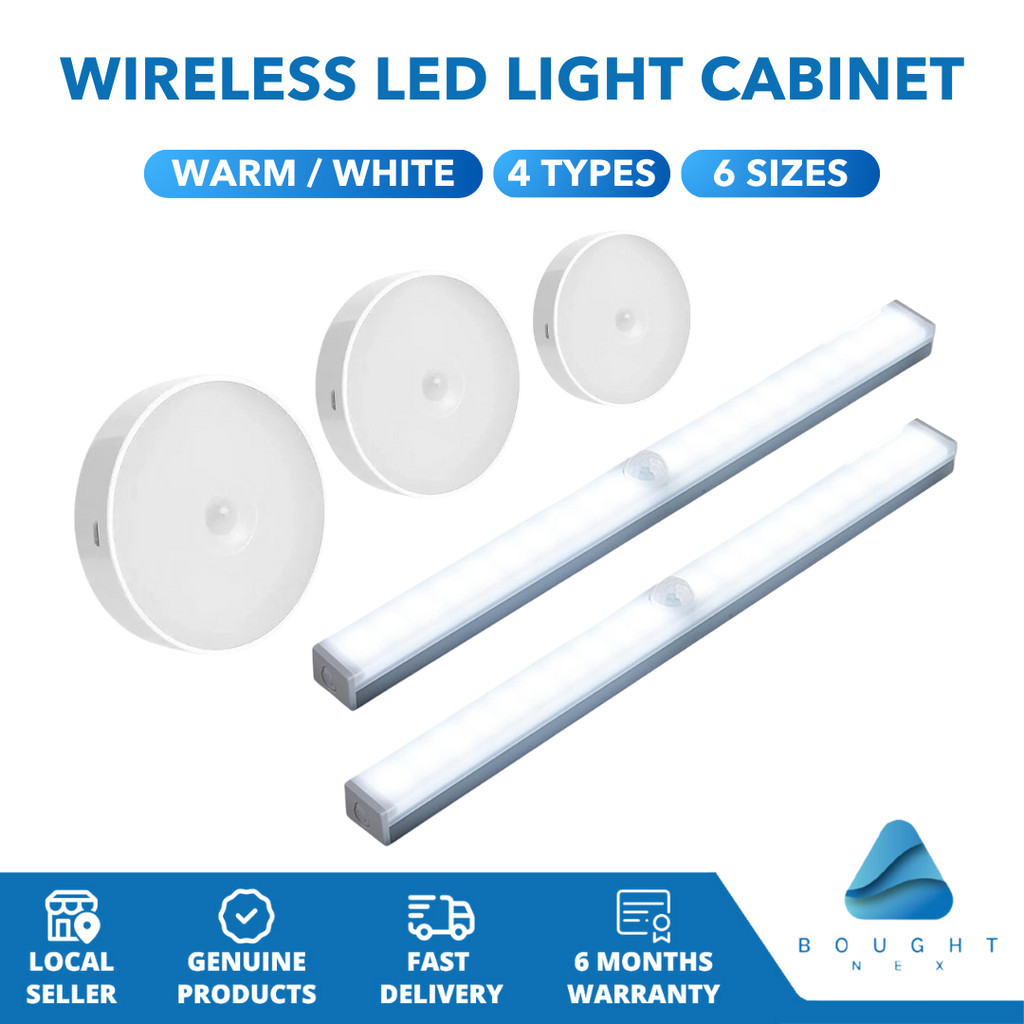 Magnetic Rechargeable Motion Sensor LED Light Bar - Wireless Lamp for ...