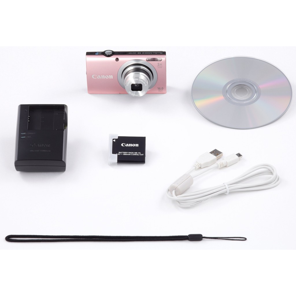 Canon Digital Camera PowerShot A2400IS Pink 16 Million Pixels 5x
