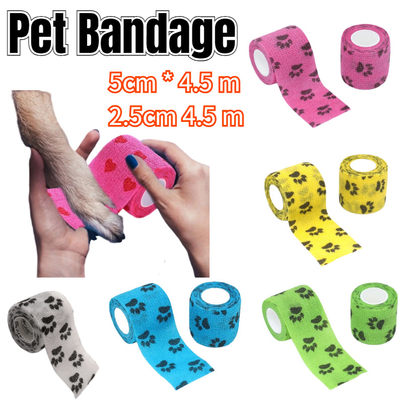 Self Adhering Bandage Injury Wrap Tape for Dogs First Aid Medical Repellent Breathable Elastic Tape Shopee Singapore