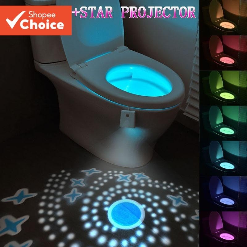 Toilet Light, Toilet Night Lights with Star Projector and Motion Sensor ...