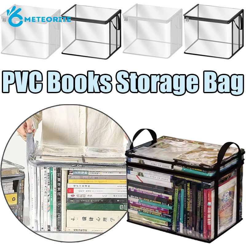 Transparent Waterproof PVC Book Storage Box - Foldable Large Capacity ...