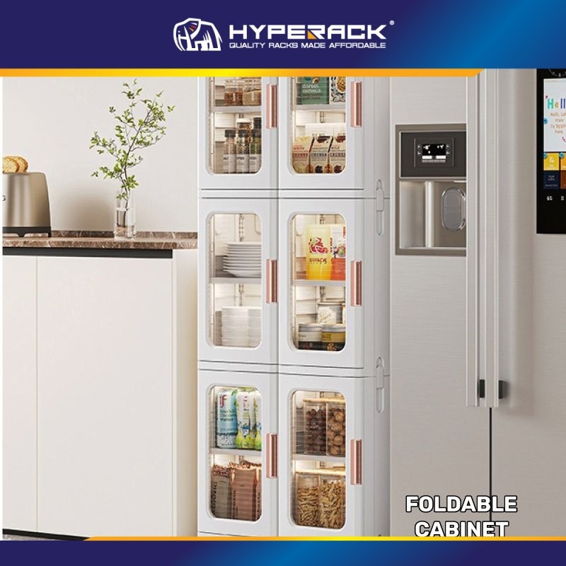 HYPERACK TM️ 2-4 Tiers Foldable Cabinet Storage Box Rack Organizer ...