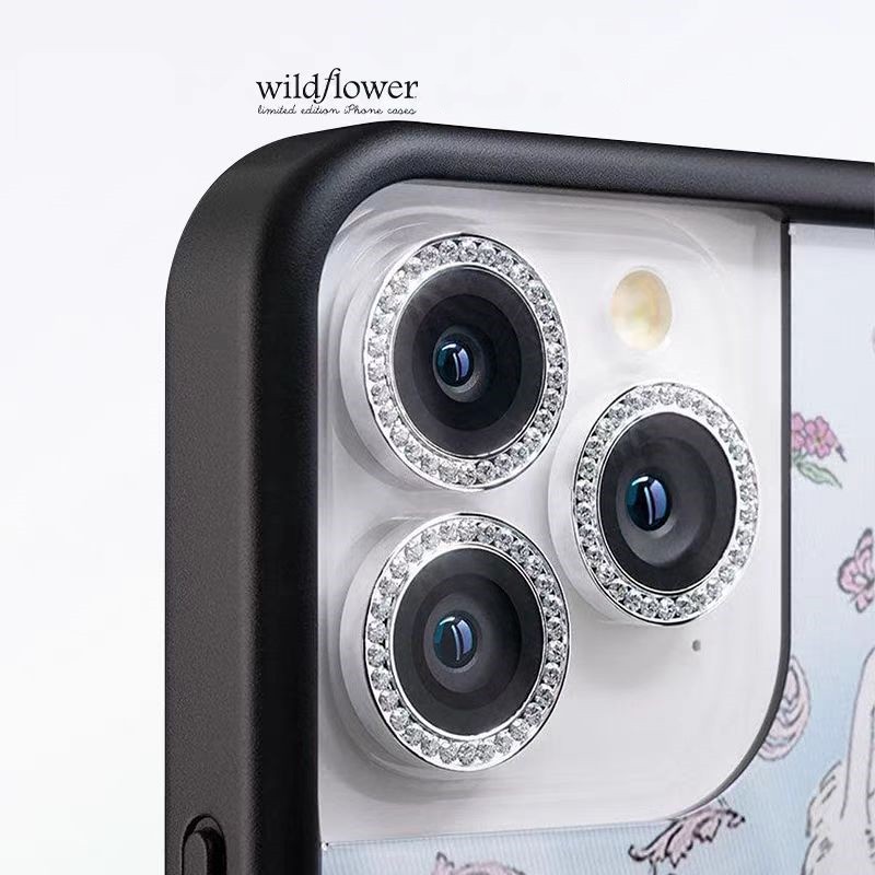 Wildflower Camera Lens Gem Silver For iPhone 16 16Pro 15 12 13 14 Pro Max Mini Plus wf Camera Lens Protector Tempered Glass Shopee Singapore