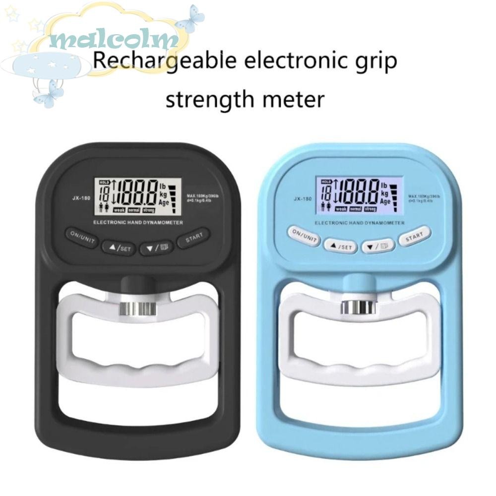 Dynamomètre Numérique Testeur De Force De Poignée - Capacité 180 Kg, Précision 0,1 Kg - 19 Mémoires, Poignée Réglable - Rechargeable USB