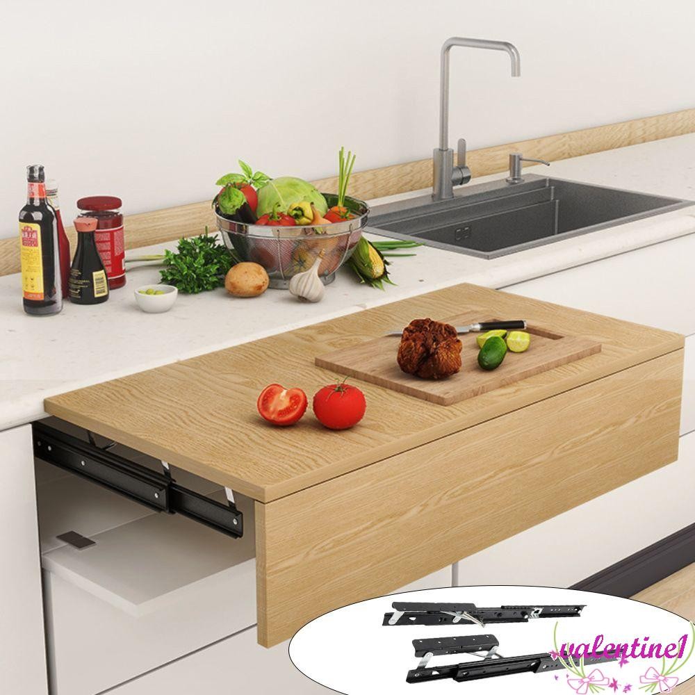VALENTINE1 Desktop Hidden Slide Rail, Telescopic Extension Adjustable ...