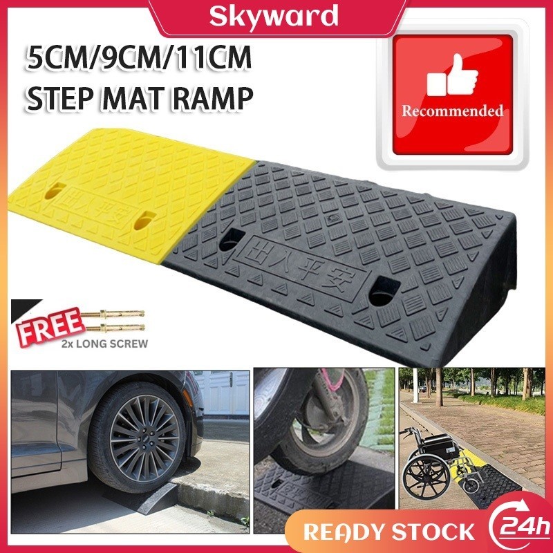5/9/11/16CM Step Mat Ramp Portable Curb Ramps Heavy Duty Plastic ...