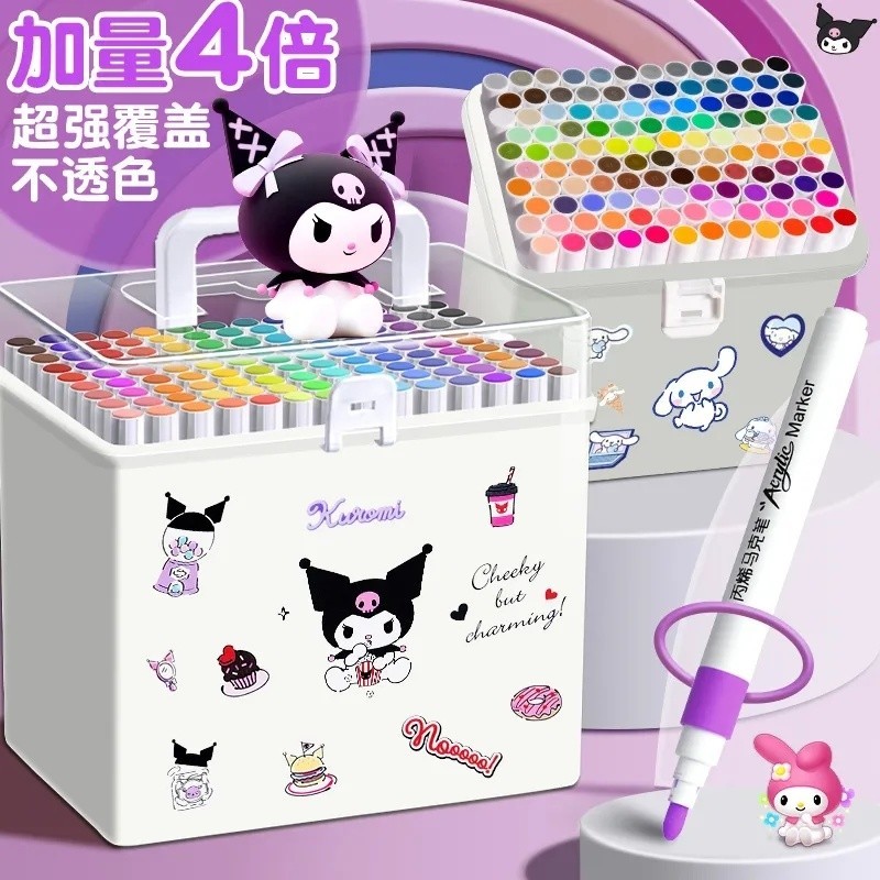 丙烯马克笔学生专用儿童无毒水洗幼儿园美术水彩笔可叠色