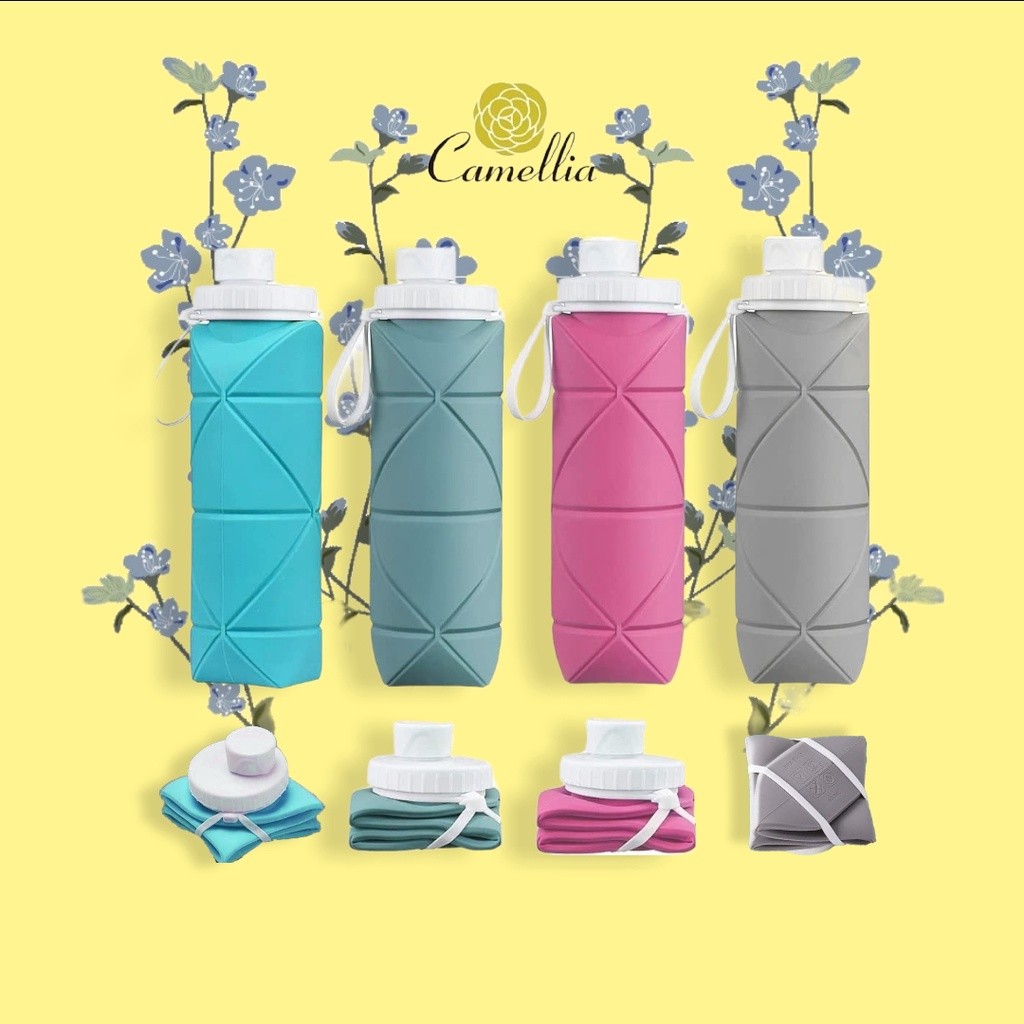 (Ready Stock) Foldable Collapsible Water Bottles for Travel Gym Camping ...