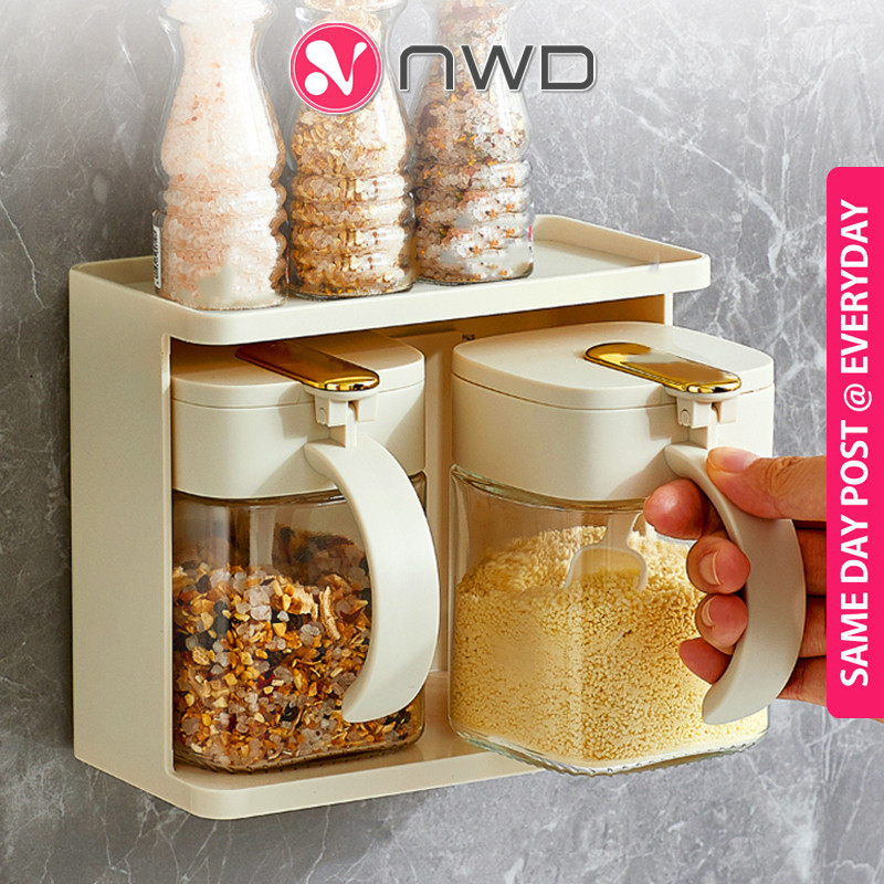 𝗙𝗟𝗔𝗩𝗢𝗥 𝗟𝗢𝗡𝗚𝗘𝗩𝗜𝗧𝗬 》 Glass Seasoning Spice Jar Bottle With Spoon ...