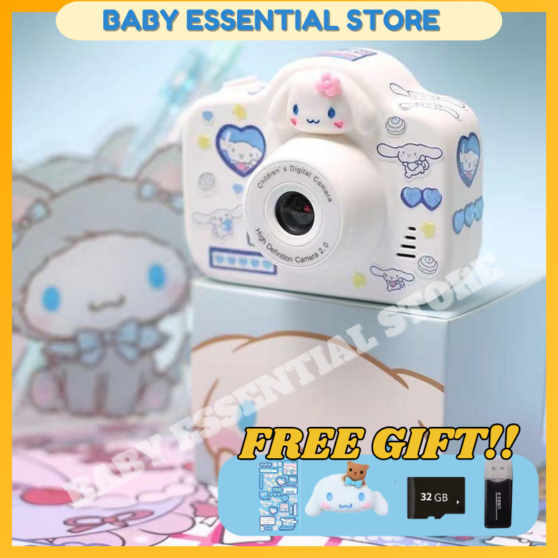 Sanrio Cinnamoroll HD Digital Camera Toys for Children 20MP Video Recording  Cameras with Games and Music Player