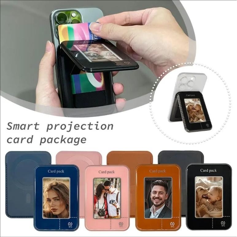 New E-ink screen snap phone stand magsafe wallet for iPhone 12 13