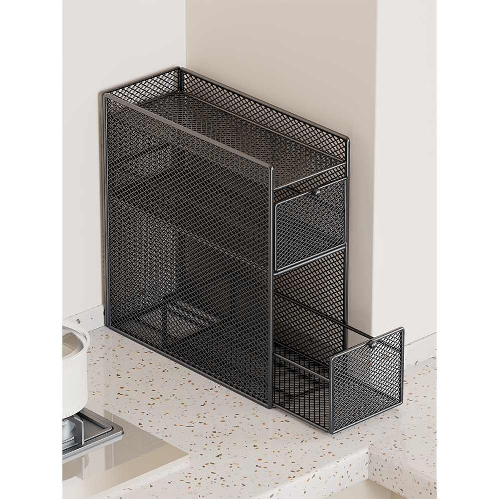 [in stock] Pull-out Spice Rack Kitchen Multi-functional Seasoning ...