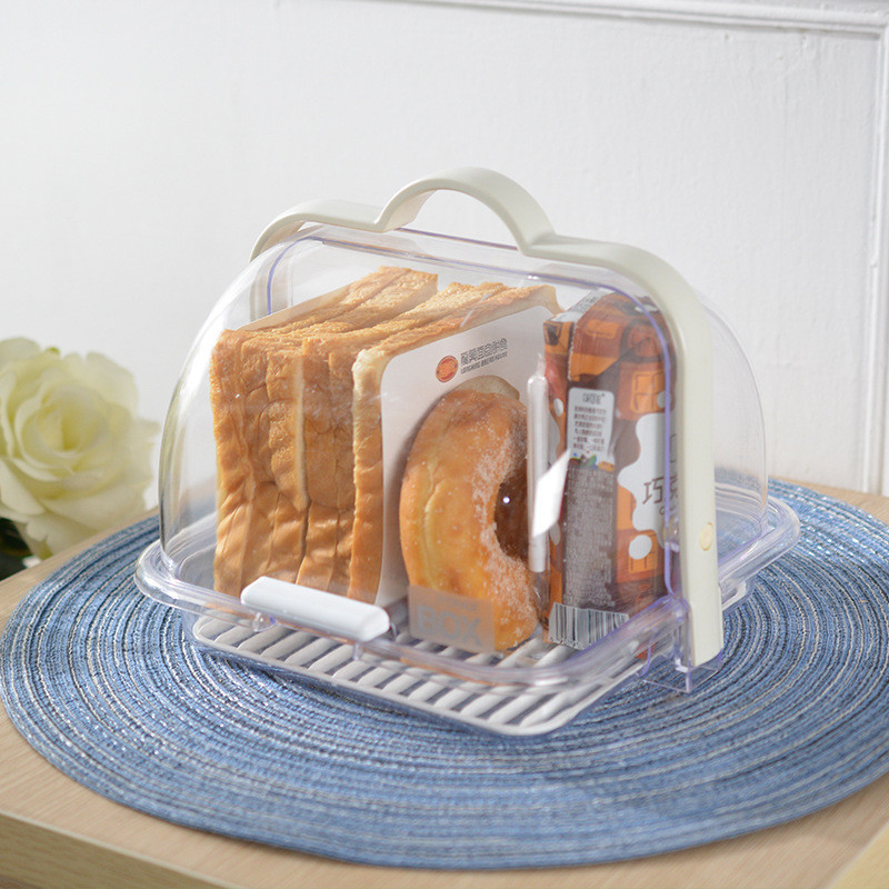 【SHIP FROM SG】1 PCS Toast Storage Box Portable Plastic Loaf Bread Box ...