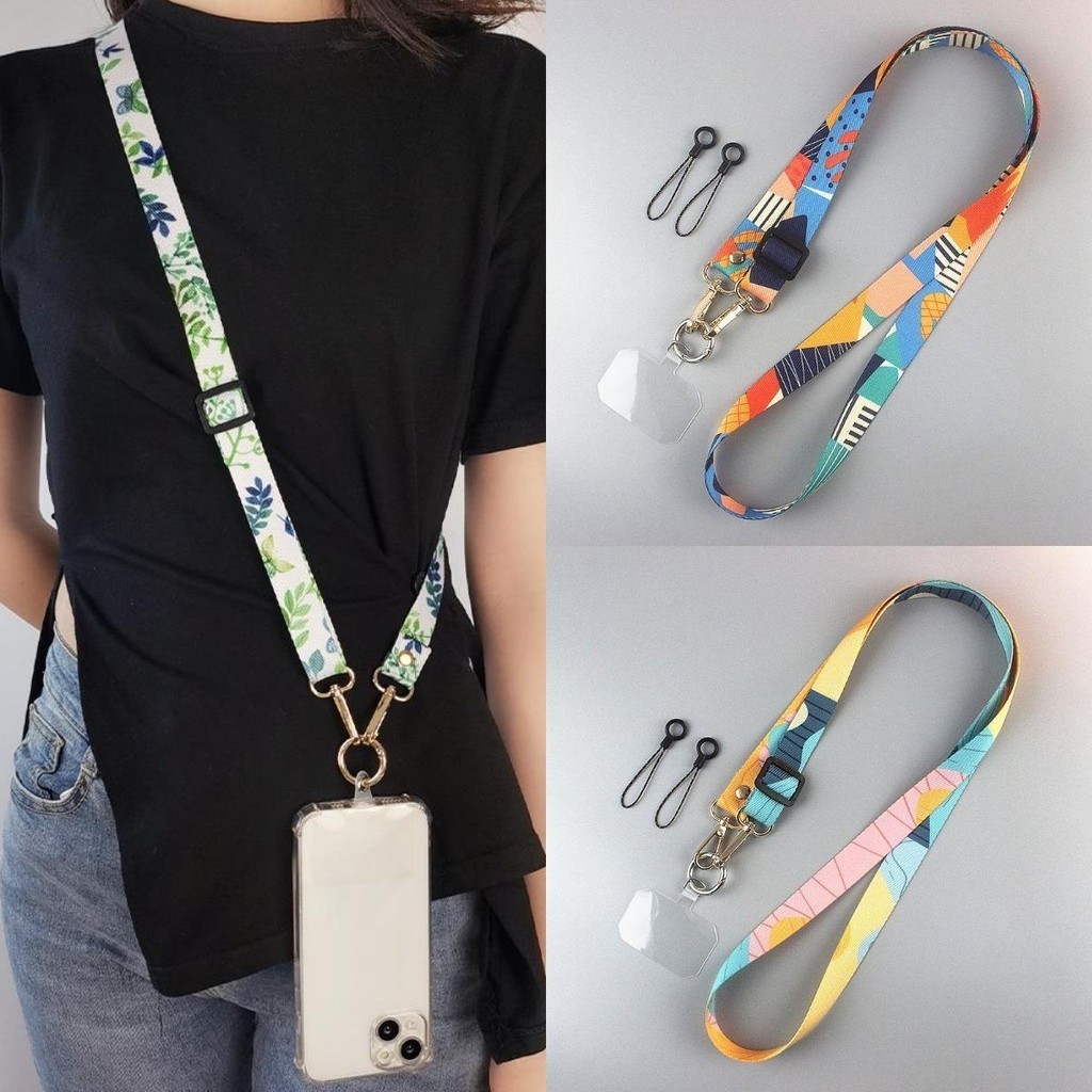 Stripe Pattern Universal Adjustable Rope Mobile Phone Lanyard Crossbody ...