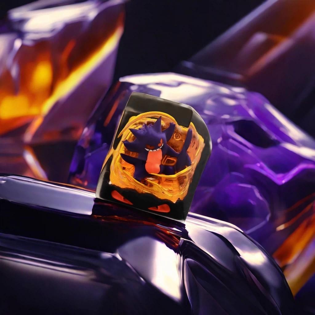 Pokemon Gengar Bulbasaur Drip-glue Keycap PBT Dragonite Togepi ...