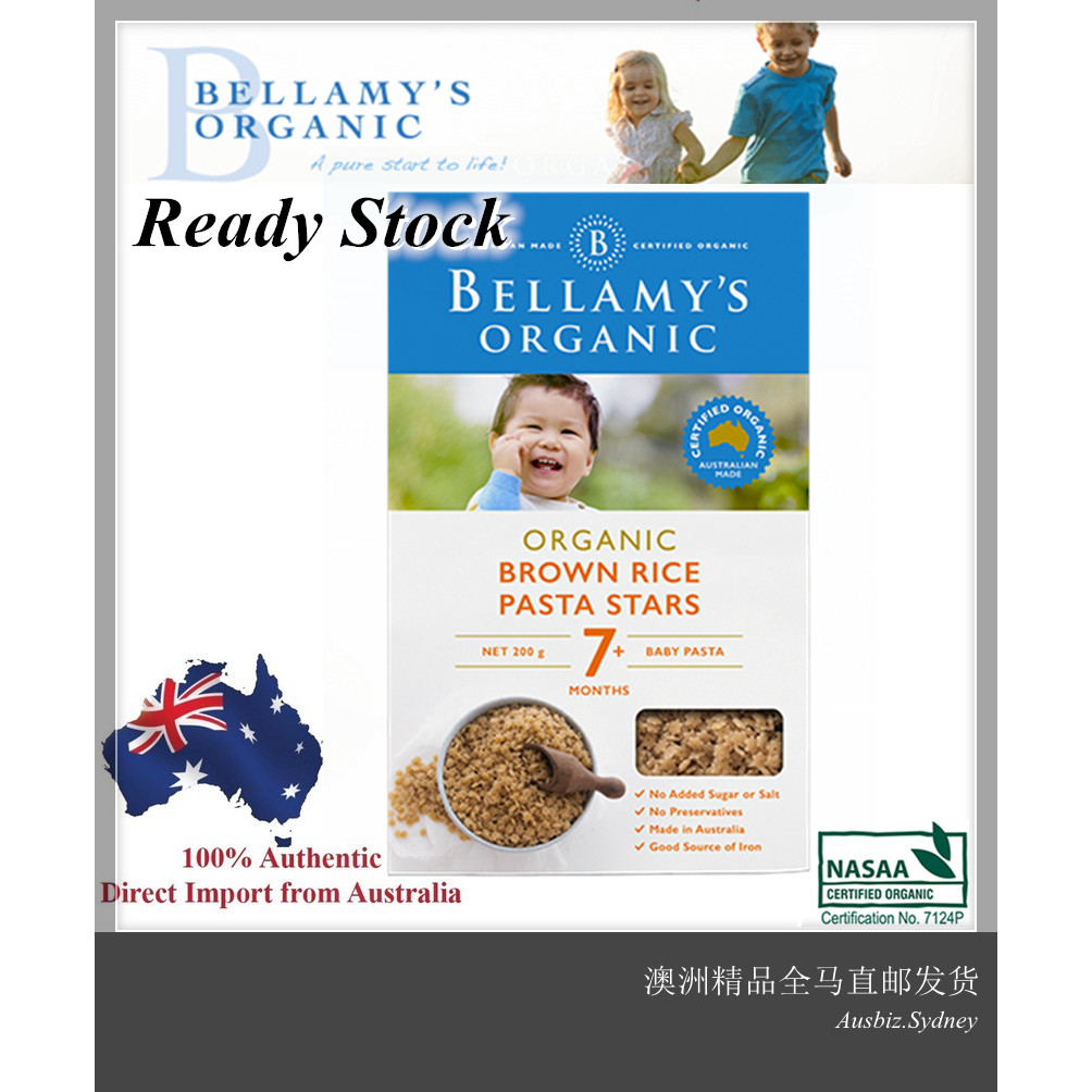 [Ready Stock EXP: 04/2026] Bellamy's Organic Brown Baby Rice Pasta ...