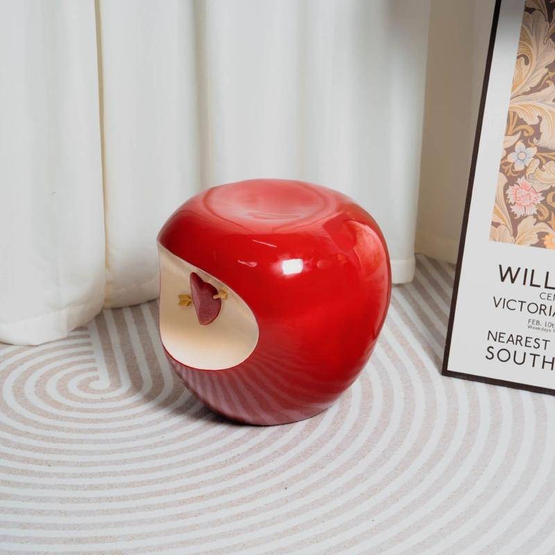 Red Apple stool, Shoe changing stool, Small coffee table,fiberglass ...