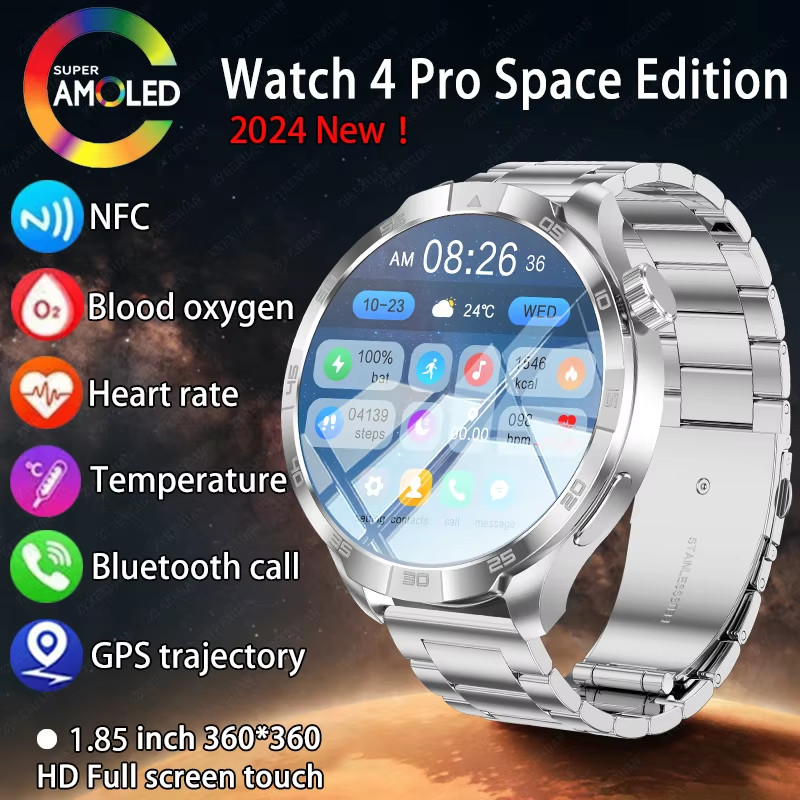 For HUAWEI GT4 Pro MAX GPS NFC Smart Watch Men Screen Heart rate  Bluetooth Call Man Smartwatch 2024