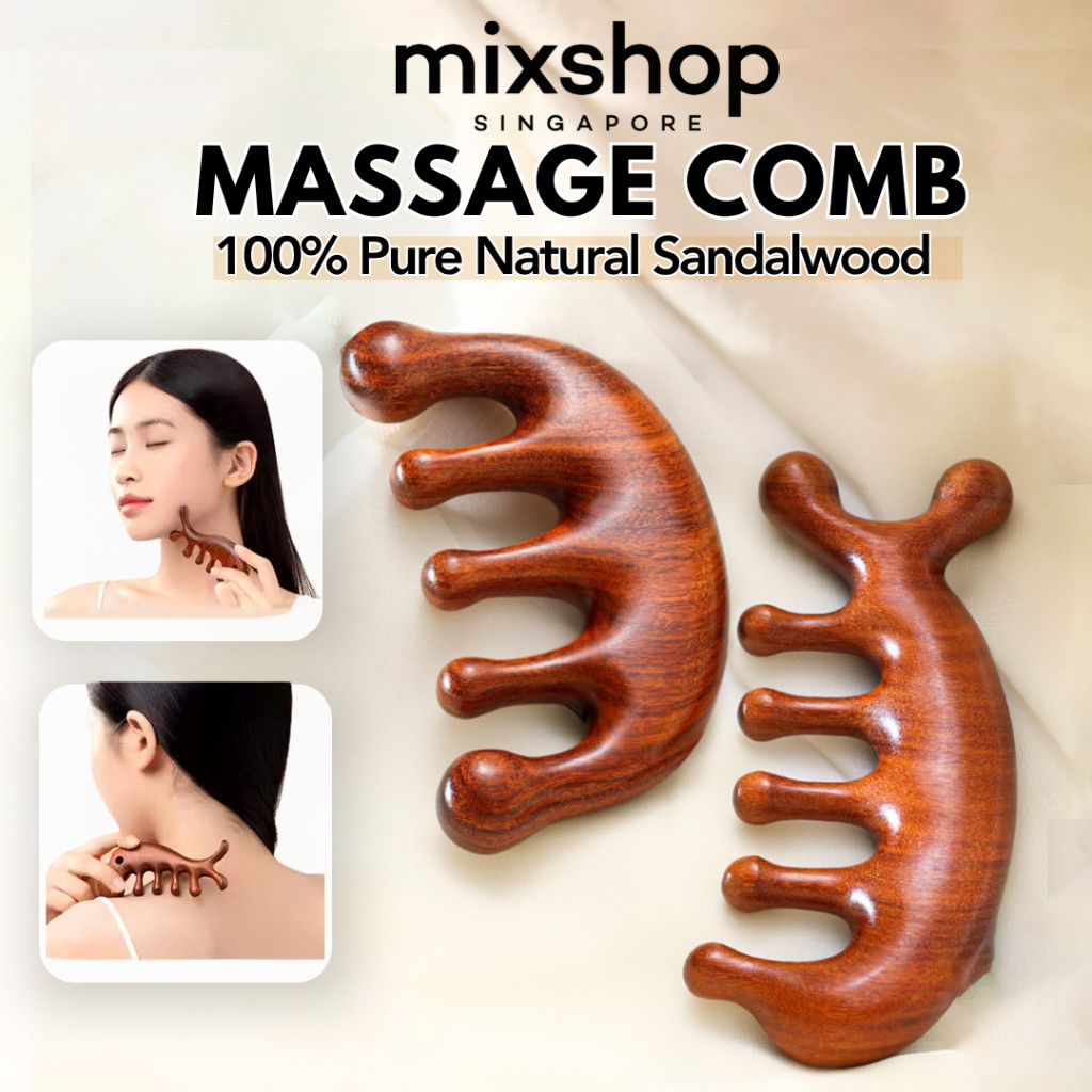 MS Sandalwood Comb, Head Massage, Meridian Massage Comb, Skin Massage ...