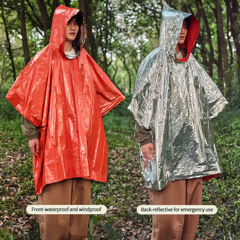 Portable Wind resistant Thermal Raincoat Waterproof Blanket Tear resistant Raincoats Outdoor Supplies