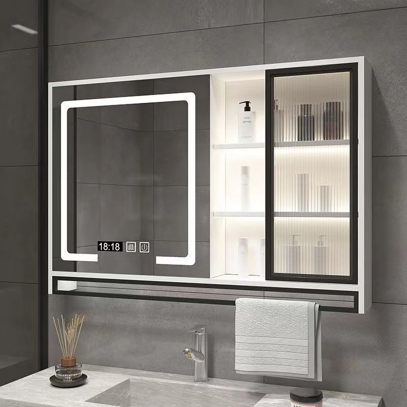 Bathroom Mirror Cabinet Intelligent Solid Wood Bathroom Mirror Cabinet ...
