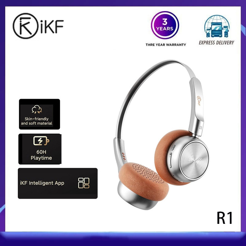 iKF R1 wireless retro earphones Bluetooth V 5.3 60 hour playback time ...