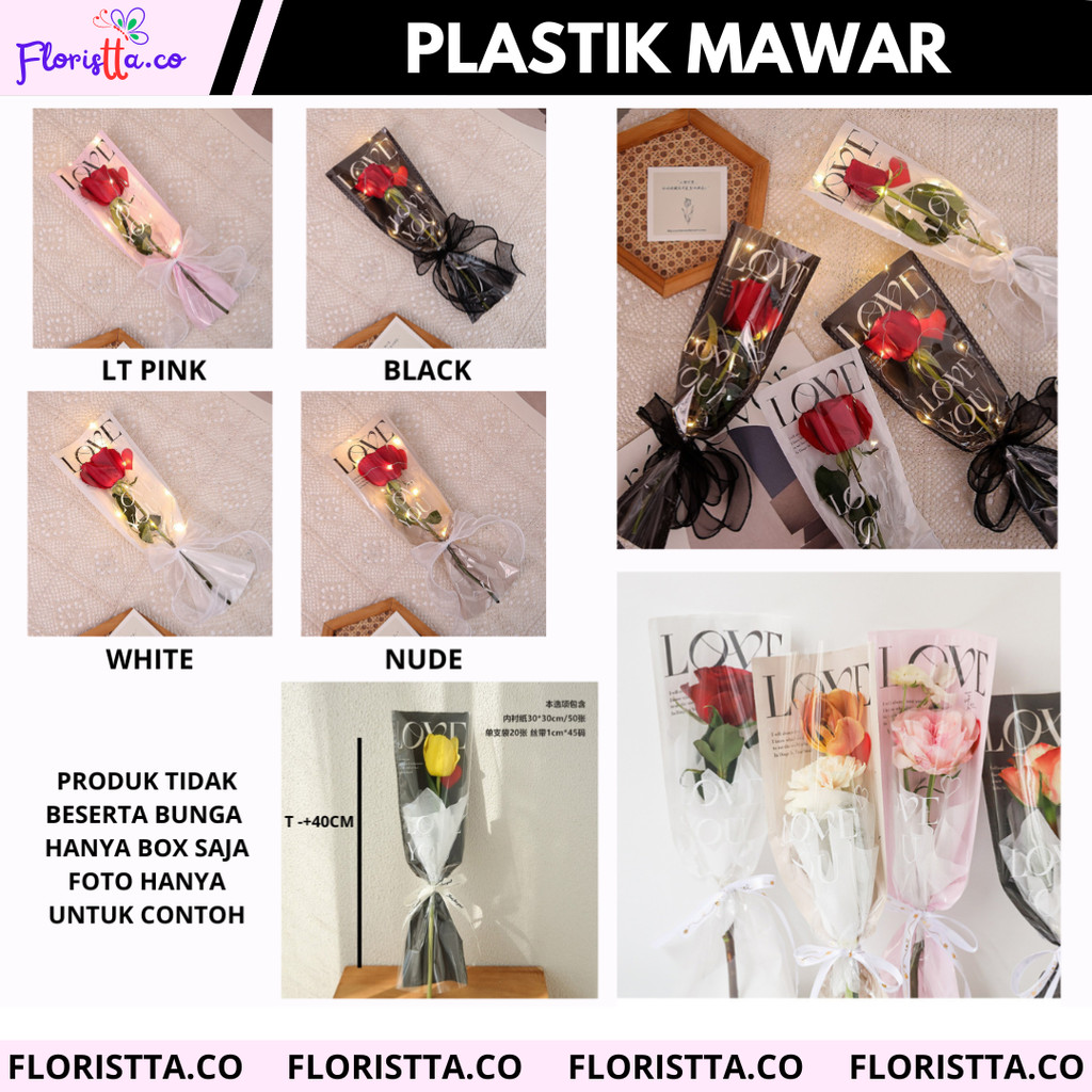 Single Flower Plastic Opp Bouquet (RETAIL) | Shopee Singapore