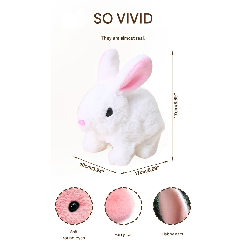 Soft And Cute Electronic Rabbit Dol/Little Bunny AI Simulation ...