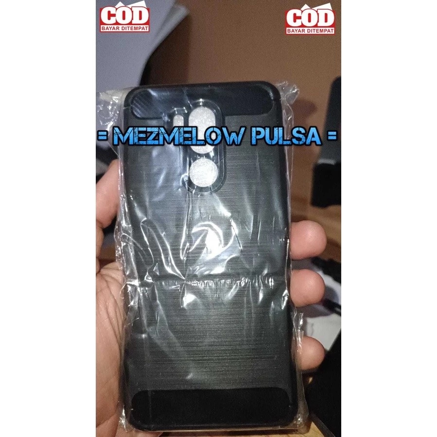 Soft Case Fiber Carbon Caseng Silicone Softcase Caseng LG G7 THINQ - Gambar 2