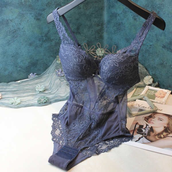 lace bodysuit tharo clothing Thickened Cup Small Chest Push-up ...