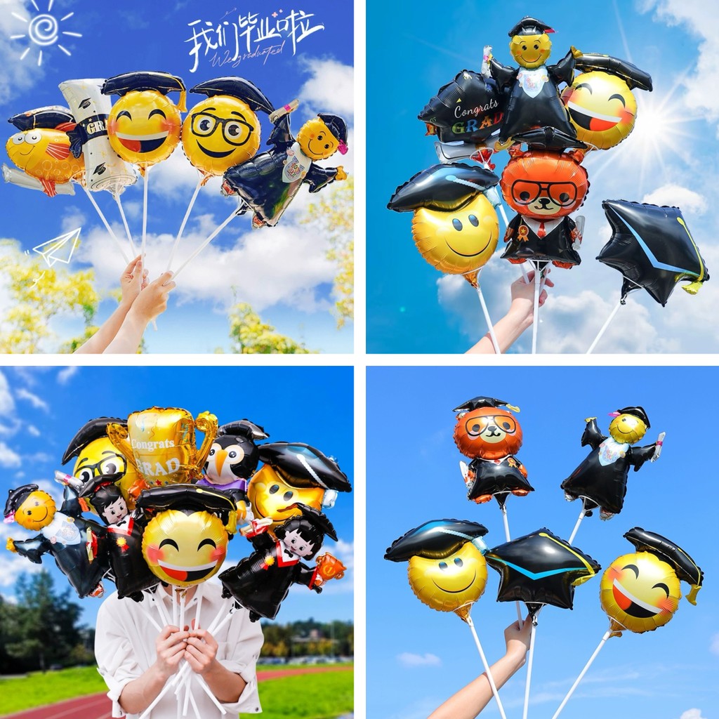Graduation Season Number Balloon Decoration Handheld Stick Kindergarten ...