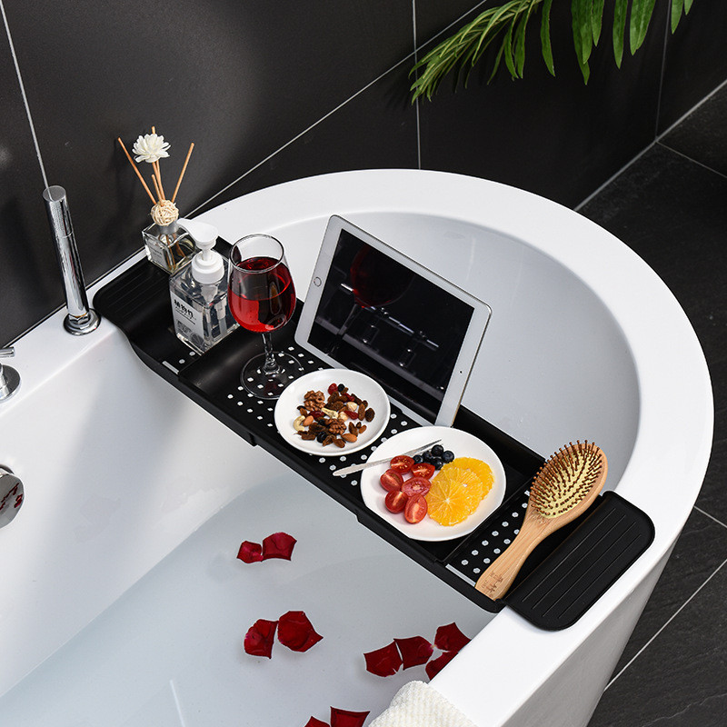 Extendable Bathroom Bathtub Storage Rack, Adjustable Bath Tub Rack ...