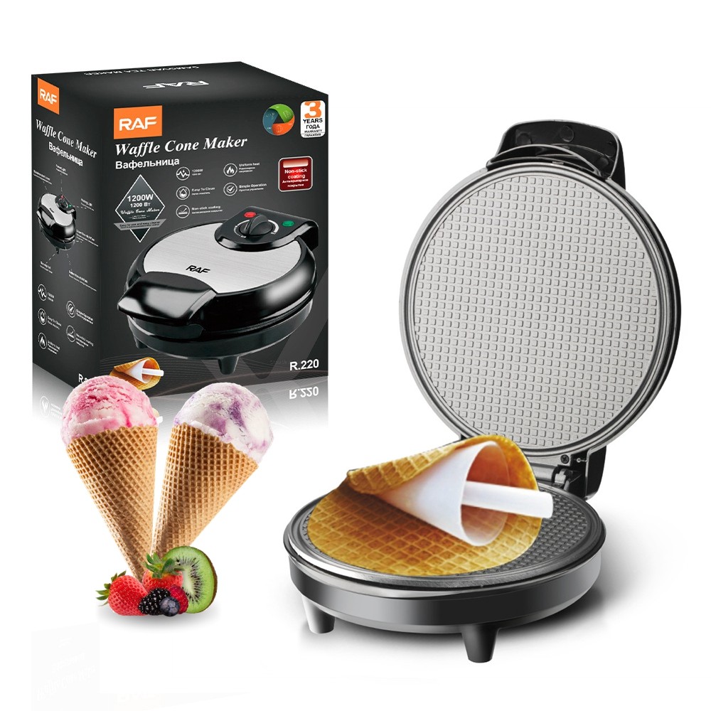 1200W Electric Crispy Egg Roll Maker Waffle Ice Cream Cone Machine ...