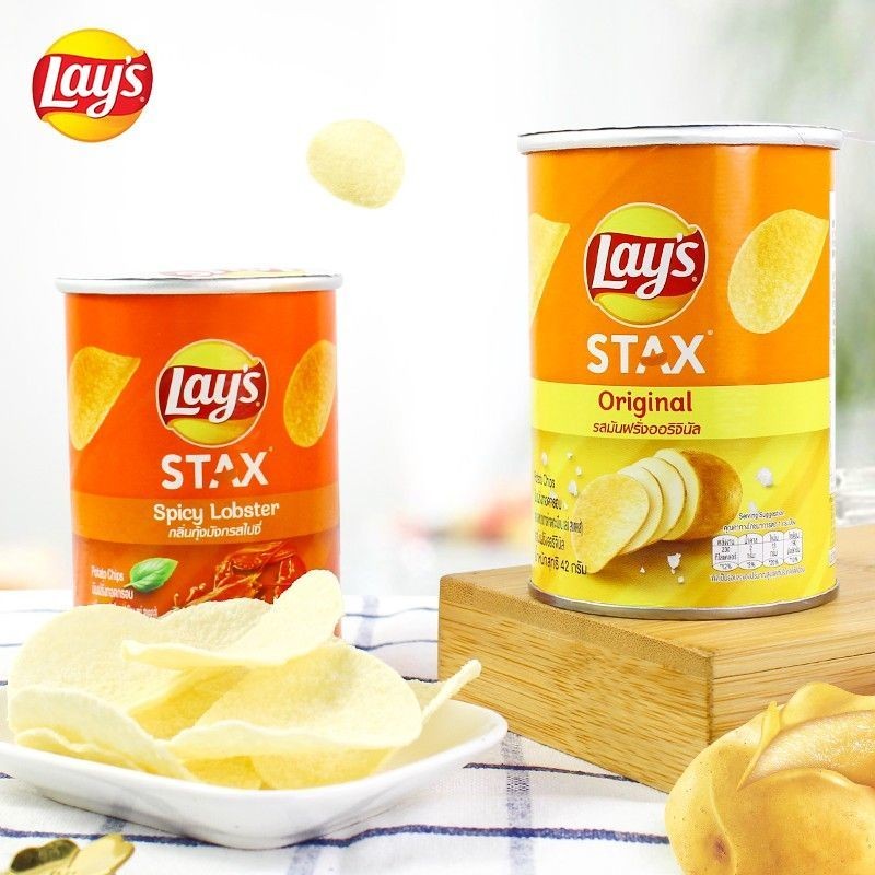T Thailand Imported Lay's Potato Chips Barreled Canned Original Potato ...