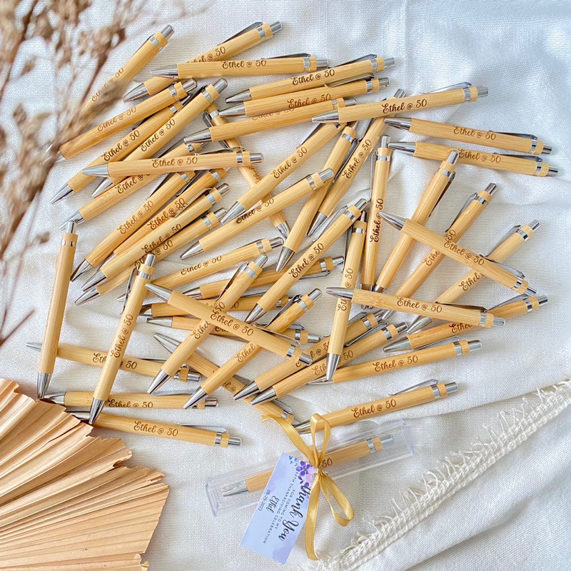 Personalized Wooden Pen Laser Engraved Customized | Shopee Singapore