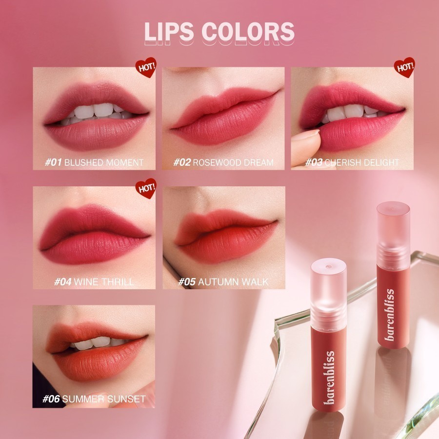 BNB Barenbliss Cherry Makes Cheerful Lip Velvet / Merah Jingga Official - Gambar 3