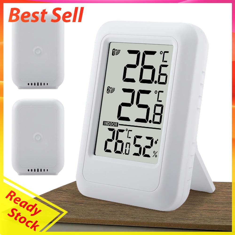 Wireless Weather Station Temperature and Humidity Monitor 100m Range ...
