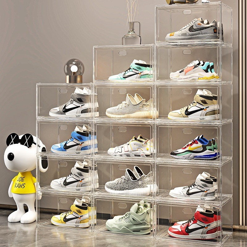 Acrylic Shoe Box Luggage Storage Shoe Box Can Stack Shoe Rack Shoe ...