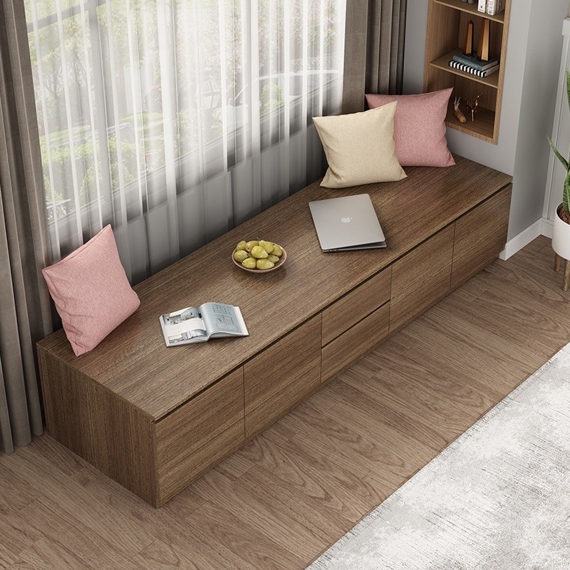 Solid Wood Floating Window Cabinet Bedroom Storage Cabinet Storage ...