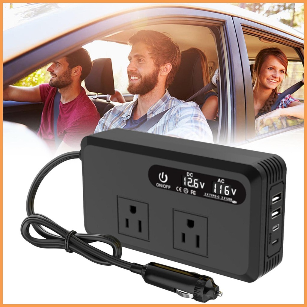 Car Inverter Outlet Outlet Charging Port Battery Inverter Road Trip ...