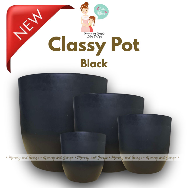 NEW Black Classy Plastic Pots | Minimalist TIMBA | Pots for Plants Big ...