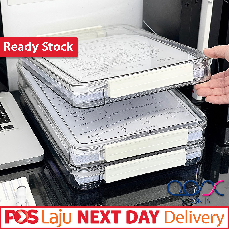 RUANG JIMAT A4 Paper File Organizer Box Office Desk Document Case Kotak ...